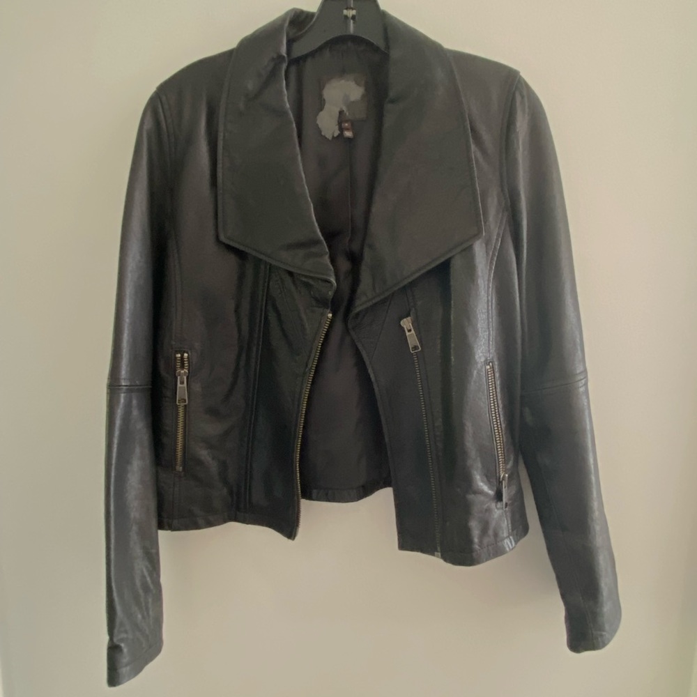 Joie leather moto jacket. Size small